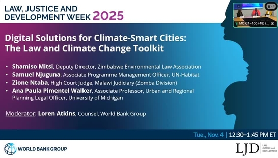 Digital Solutions for Climate-Smart Cities: The Law and Climate Change Toolkit