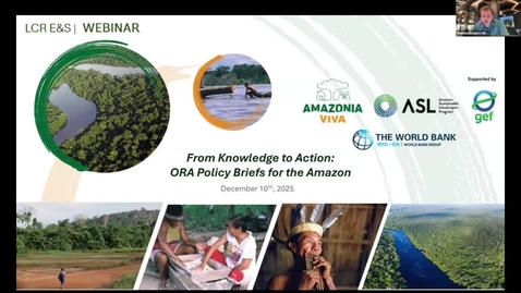 Thumbnail for Webinar From Knowledge to Action – ORA Policy Briefs for the Amazon- English