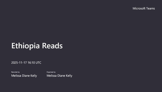 Education Ops Hub Event Building Bridges Back to Literacy in Ethiopia