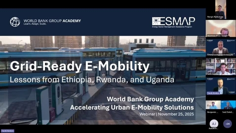 Thumbnail for WBG Impact Academy - ESMAP Webinar - Grid-Ready E-Mobility