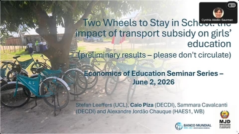 Thumbnail for Economics of Education Seminar Series 10