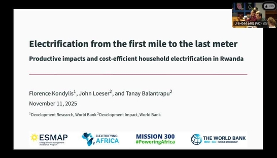 ESMAP-Africa Energy Learning Series | Electrification from the First to the Last Mile: Evidence from Rwanda