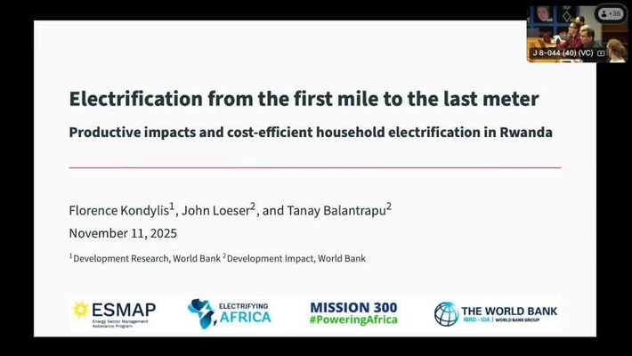 ESMAP-Africa Energy Learning Series | Electrification from the First to the Last Mile: Evidence from Rwanda