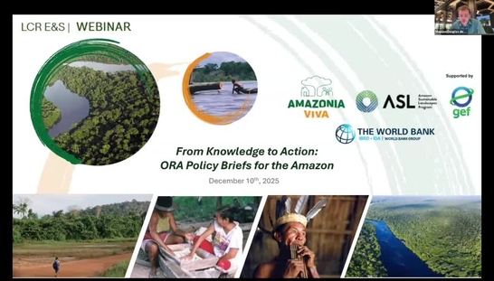 Webinar From Knowledge to Action – ORA Policy Briefs for the Amazon - Portuguese