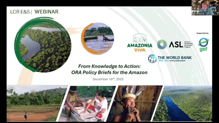Webinar From Knowledge to Action – ORA Policy Briefs for the Amazon - Portuguese