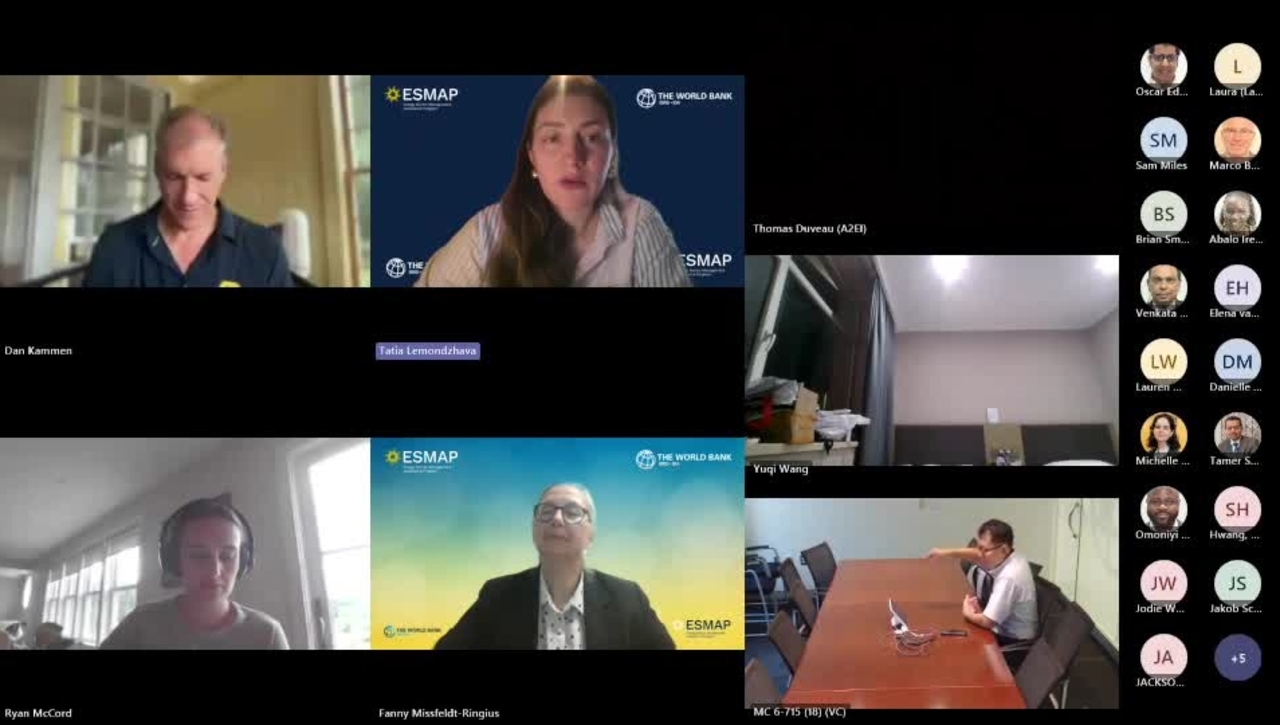 ESMAP Webinar: Electrifying health facilities: lessons from North Kivu, DRC