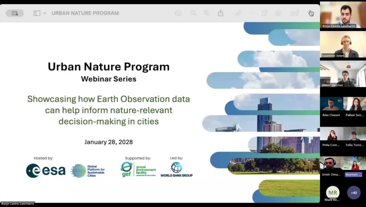 GPSC Urban Nature Webinar - Showcasing how Earth Observation can help inform nature-relevant decision-making in cities