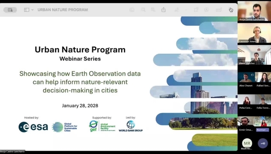 GPSC Urban Nature Webinar - Showcasing how Earth Observation can help inform nature-relevant decision-making in cities