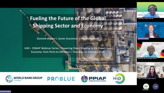 ESMAP Webinar: Powering Clean Shipping In the Power-to -X Economy: From ports to Off-takers