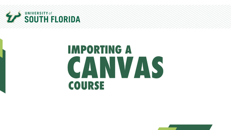 Thumbnail for entry Importing a Canvas Course