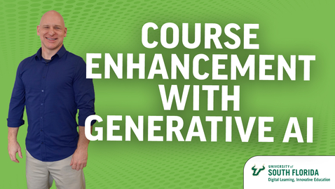 Thumbnail for entry Monday Minutes- Course Enhancement with Generative AI