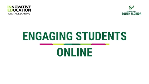 Thumbnail for Engaging Students Online