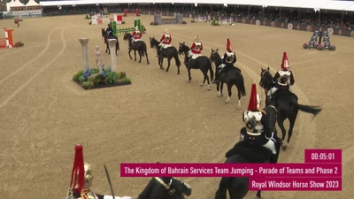 Household Cavalry Best Turned Out Trooper +
The Kingdom of Bahrain Services Team Jumping, 13th May