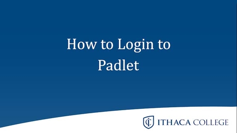 Thumbnail for entry How to Log in to Padlet