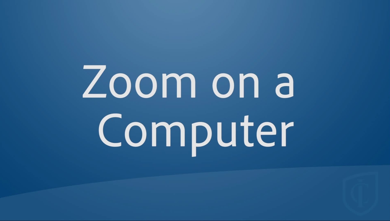 Zoom on a  Computer for Students