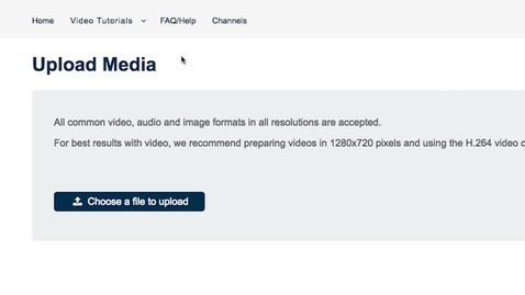 Thumbnail for entry How to Upload Media