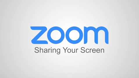 Thumbnail for entry Zoom - Sharing Your Screen