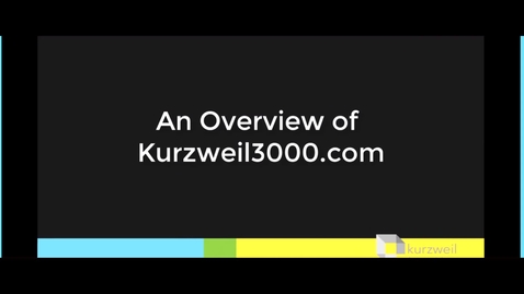 Thumbnail for entry Kurzweil - Getting Started Web Application