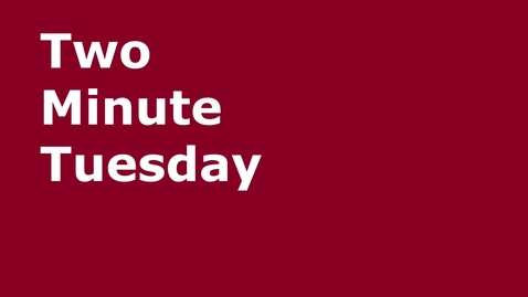 Thumbnail for entry Two Minute Tuesday: Zoom SSO Reminders