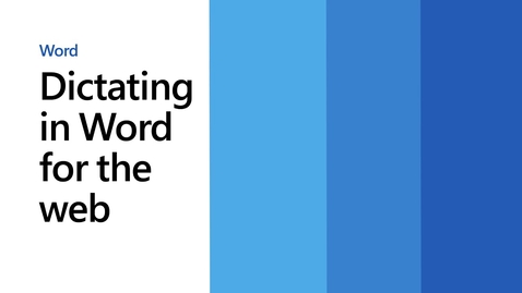 Thumbnail for Dictation in Microsoft Word - Web  (Voice Typing)