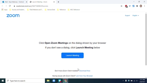 Thumbnail for Link and Browser, Accessing and Hosting a Zoom Meeting