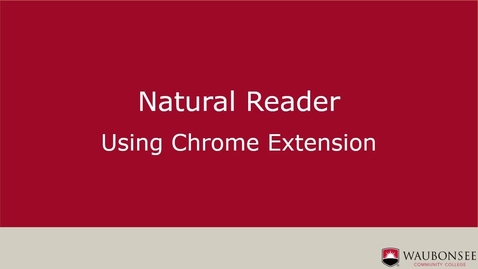 Thumbnail for Natural Reader Using Chrome Extension