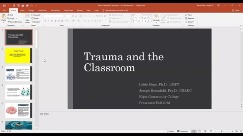 Thumbnail for entry TES - Trauma and the Classroom