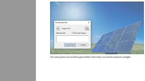Thumbnail for PDF Accessibility: Images