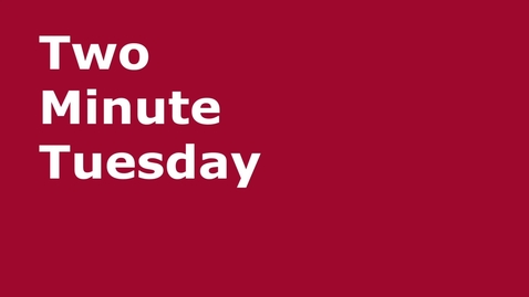 Thumbnail for entry Two Minute Tuesday:OneDrive
