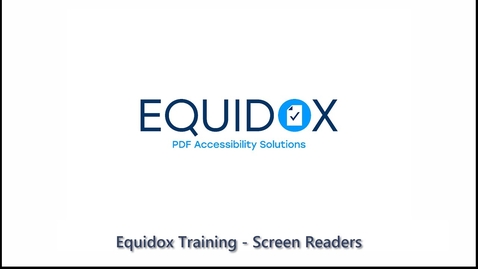 Thumbnail for entry Equidox - Screen Reader Support