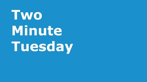 Thumbnail for entry Two Minute Tuesday: Employee Assistance Program