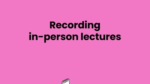Thumbnail for entry Glean Recording In-person Lectures