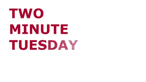 Thumbnail for entry Two Minute Tuesday: CSOD Refresher