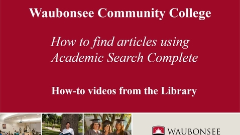 Thumbnail for entry How to Find Articles Using Academic Search Complete