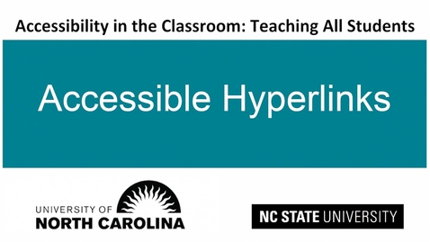 Thumbnail for Word Accessibility: Hyperlinks