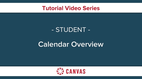 Thumbnail for Canvas: Calendar Overview