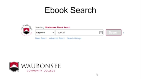 Thumbnail for entry Ebook Search -  Waubonsee Library