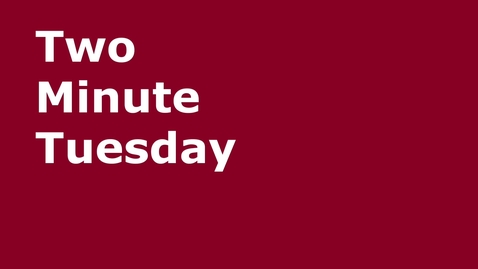 Thumbnail for entry Two Minute Tuesday: Outlook Calendar Tips