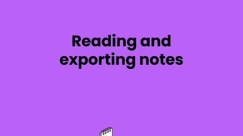 Thumbnail for Glean Exporting Notes