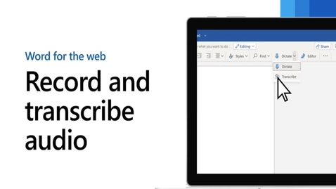 Thumbnail for Transcription in Microsoft Word Web