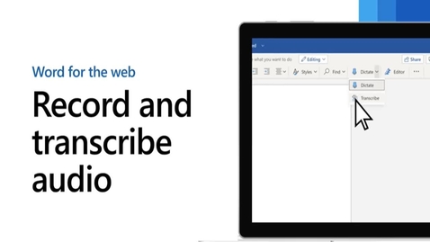 Thumbnail for entry Transcription in Microsoft Word Web