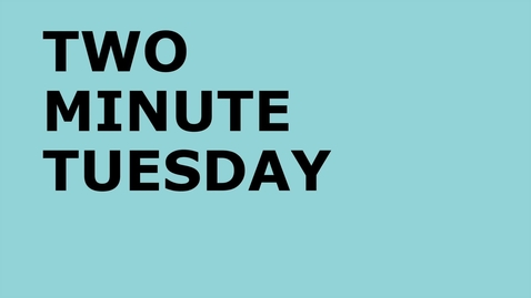 Thumbnail for Two Minute Tuesday: Emotional Wellness Month