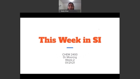 Thumbnail for CHEM 2400 Dr. Mooring Week 2 (1/18-22/21)