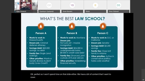 Thumbnail for CASA Wisdom Wednesday with AccessLex: The Journey to Law School | Choosing a Law School_01272021