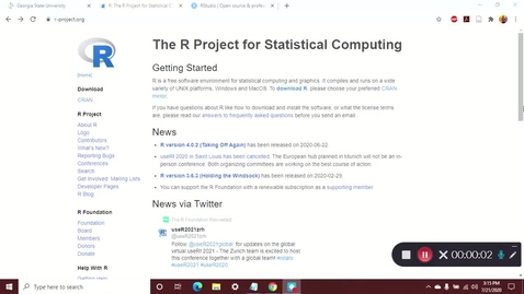 Thumbnail for Channel - Clip of Video 1: Installing R and RStudio with Quiz 