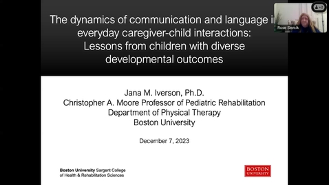 Thumbnail for RCALL Distinguished Lecture - Dr. Jana Iverson, Boston University-20231207 1800-1_387327022