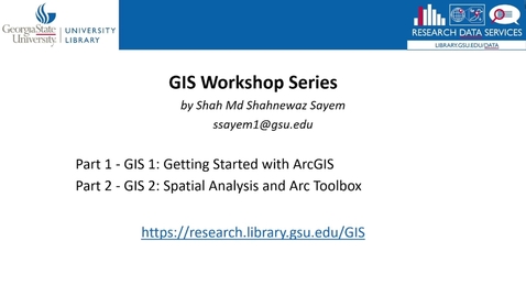 Thumbnail for GIS 1: Getting Started (Spring 2023 update)