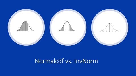 Thumbnail for entry Normalcdf vs InvNorm