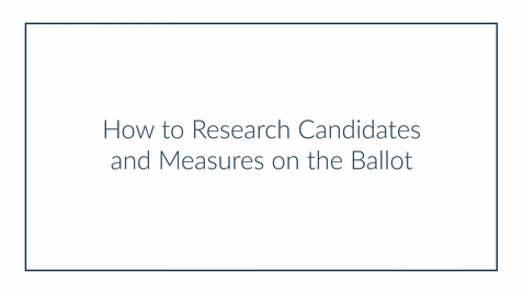 Thumbnail for entry Before Voting in Georgia (Part 5): Researching Candidates and Ballot Measures