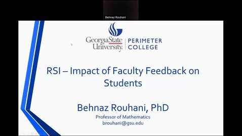 Thumbnail for RSI - Impact of Faculty Feedback on Students